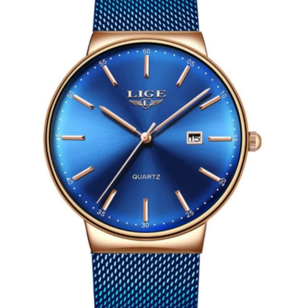 LIGE Mens Watches Fashion Sports Waterproof